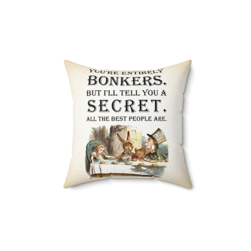 Alice in Wonderland Tea Party Quote Pillow