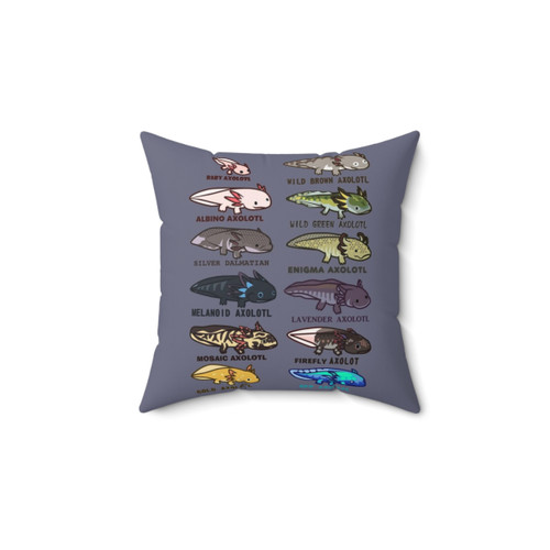 Axolotl Themed Throw Pillow