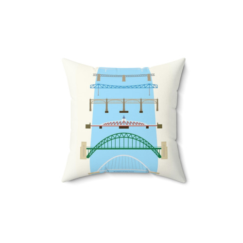 Bridges of the Tyne decorative pillow