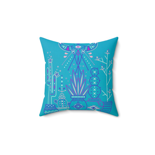 Southwest Decorative Blue and Purple Pillow