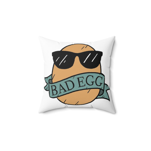 Funny Bad Egg Pillow by Doodles by Ben