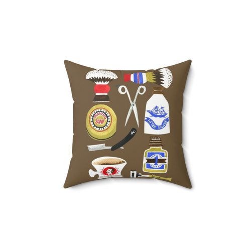 Vintage Barber Shop Pillow