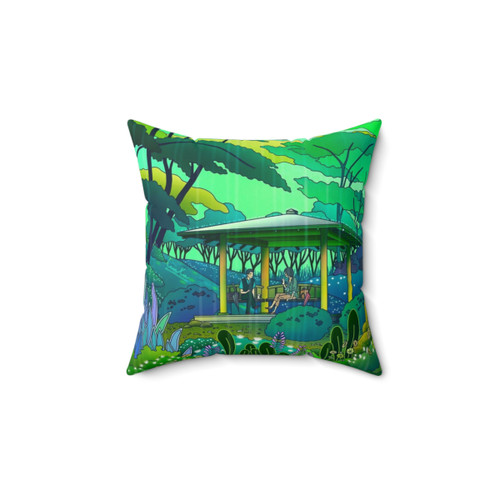 Rainy Encounter Aesthetic Pillow