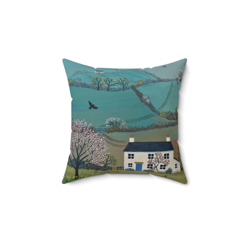 Across Spring Hills Landscape Art Pillow