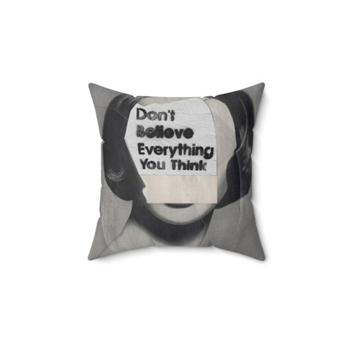 Thinker Pillow - Surreal Artwork-Inspired Cushion