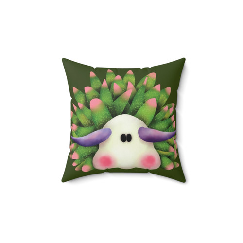 Leaf Sheep Sea Slug Nudibranch Pillow - Cute Ocean Mollusc Design