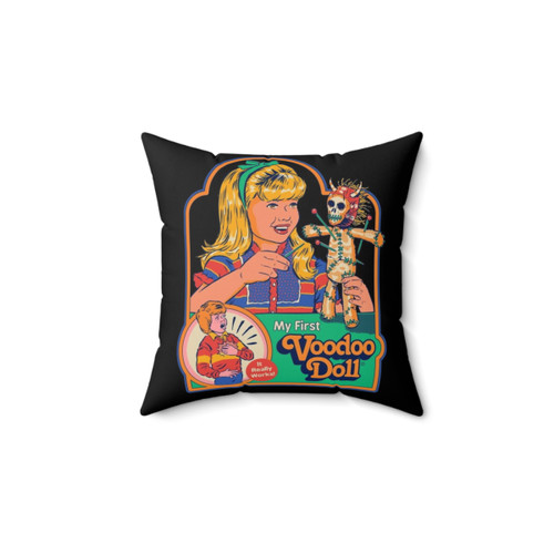 Retro Voodoo Doll Decorative Pillow