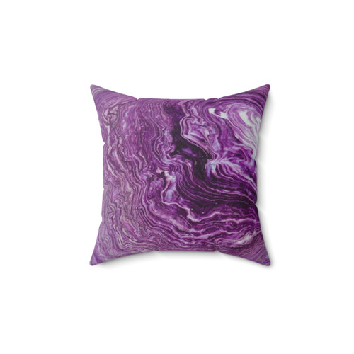 Acrylic pour painting throw pillow