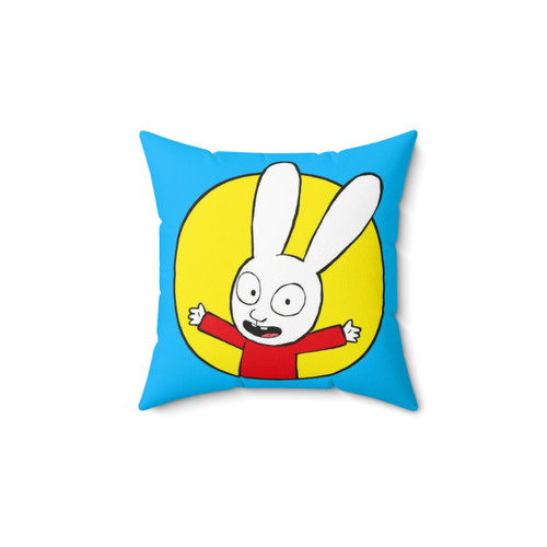 Simon the Rabbit Cartoon Pillow