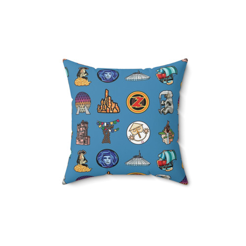 Disney Ride Icon Pattern Decorative Pillow