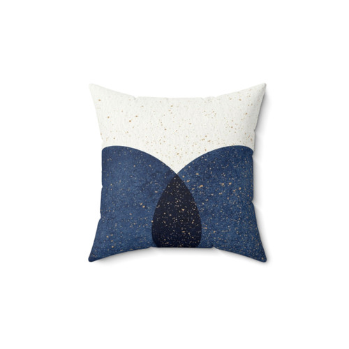 Geometric Navy Blue Texture Pillow