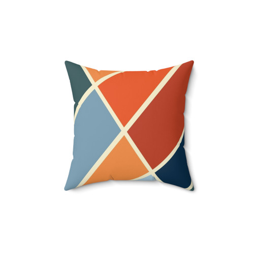 Colorful Abstract Geometric Shapes Design Pillow