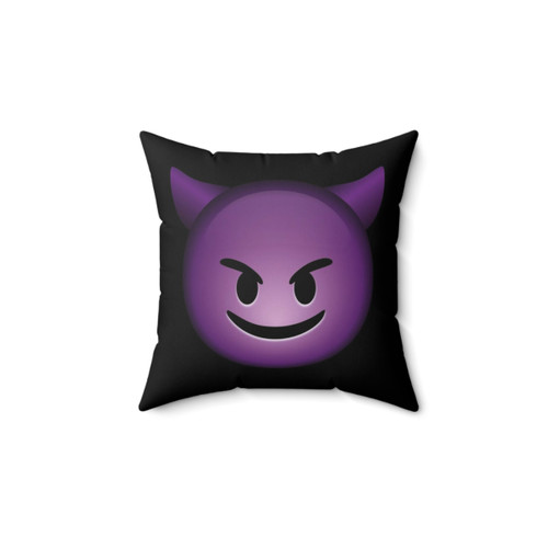 Devil Emoji Illustration Pillow