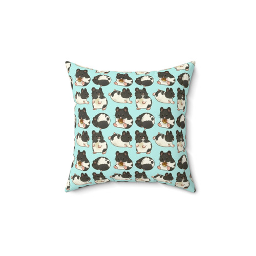 Black and White Hamster Pattern Pillow