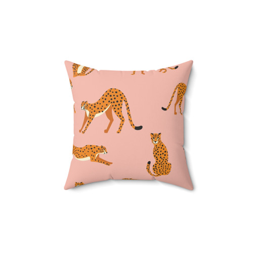 Cheetah Pattern Pink Decorative Throw Pillow