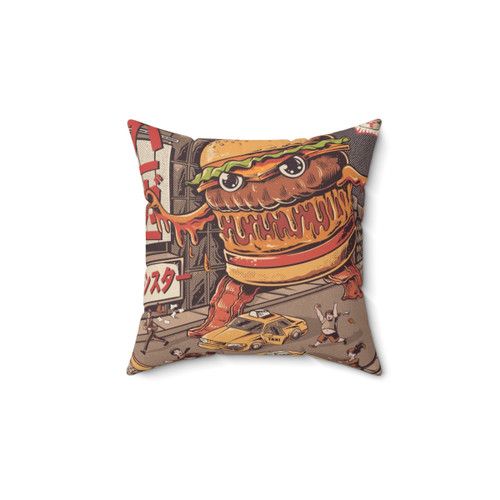 Anime Burger Themed Pillow