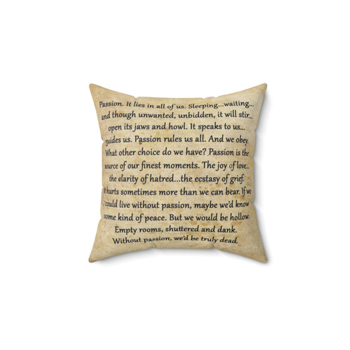 Buffy Passion Quote Pillow - Vampire Slayer Decor