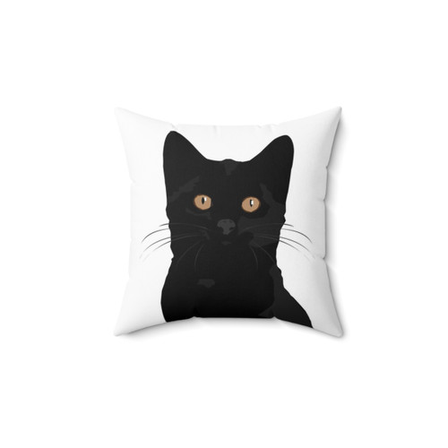Cozy Black Cat Peeking Pillow