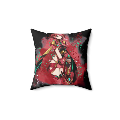Fiery Sword Pillow Featuring Mythra Anime Girl