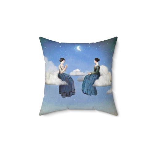 Dreamy Sky Pillow featuring clouds and stars