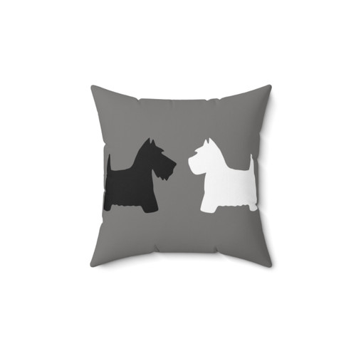 Scottie and Westie Decorative Throw Pillow