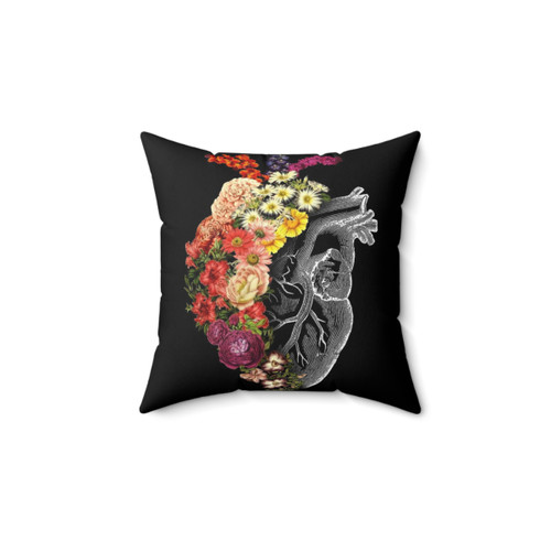 Flower Heart Spring Pillow by Tobe Fonseca