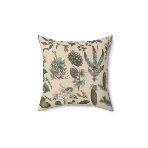 Vintage Botanical Illustration Pillow