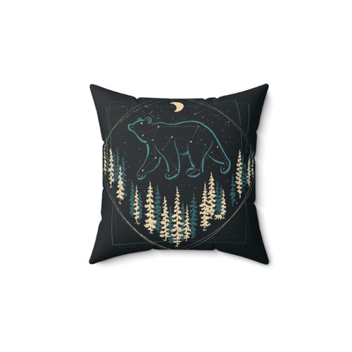 The Heaven's Wild Bear Pillow - Luxury Nature-Inspired Home Decor
