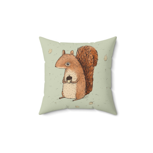 Cute Sarah the Squirrel Pillow for Autumn and Winter Decor
