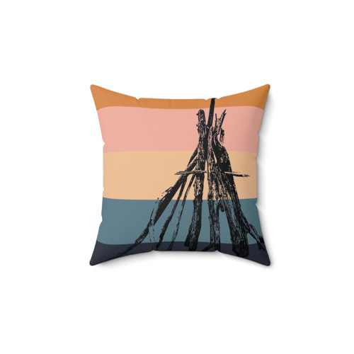 Folsom Lake Pillow - Cozy Forest and Lake Accent Pillow