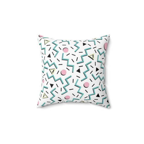 Retro 80s Funky Memphis Pattern Design Pillow