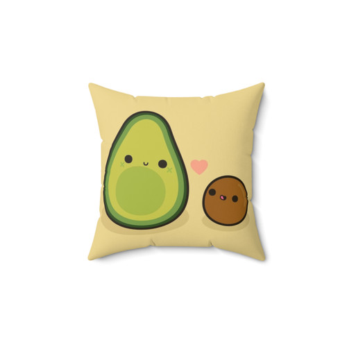 Cute avocado and stone decorative pillow