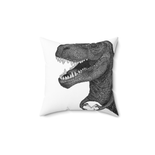 Dino Love Pillow - Dinosaur Themed Decorative Cushion