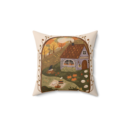 Autumn Bookshop Decorative Pillow