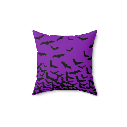 Purple Bats Throw Pillow for Gothic Home Decor