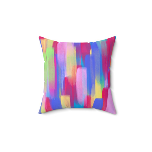 Vibrant Colorful Abstract Throw Pillow