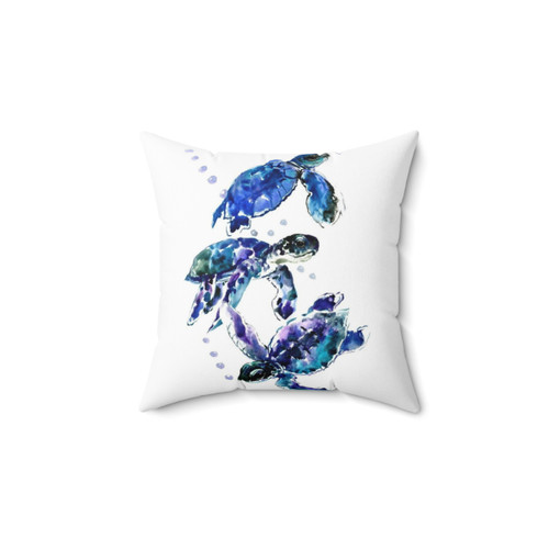 Vibrant Sea Turtle Throw Pillow