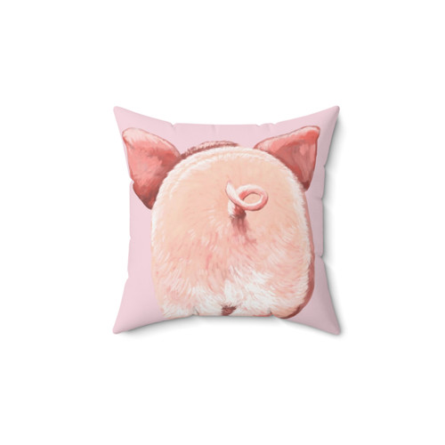Cute pink pig tail pillow