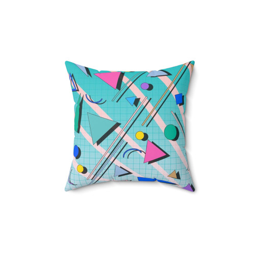 Retro 80s Pop Art Patterned Pillow