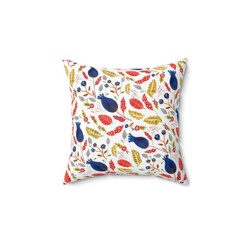 Rustic Floral Decorative Throw Pillow