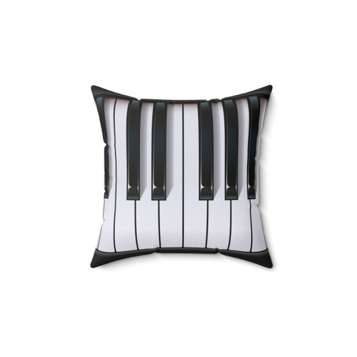 Piano-themed decorative pillow for music lovers