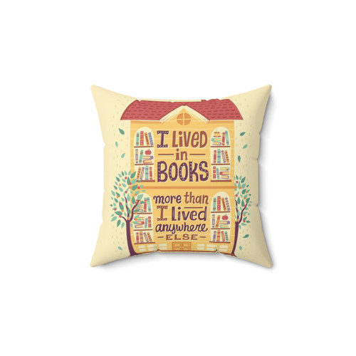 Lived in Books Decorative Pillow for Booklovers