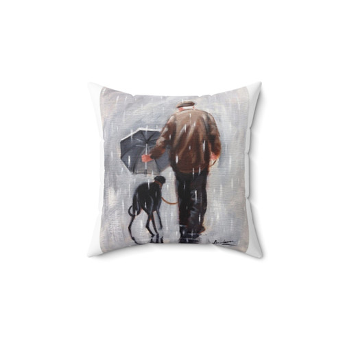 Greyhound and Whippet Winter Pillow