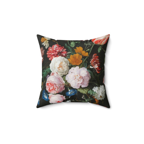 Vintage Floral Painting Decorative Pillow