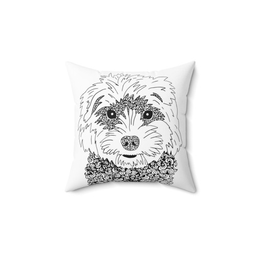 Cavoodle Dog Zentangle Pattern Pillow