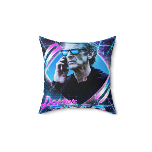 Doctor DISCO Retro Pillow with Vibrant 80s Aesthetic