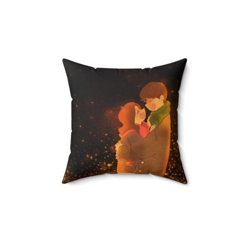 Puuung Illustration Romantic Couple Pillow