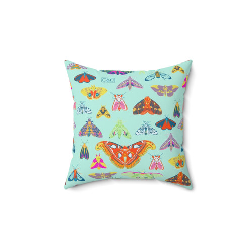 Vibrant Butterfly and Moth Pillow
