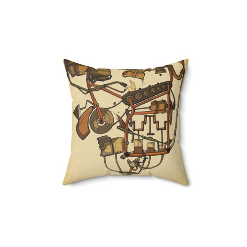 Coffee Machine Pillow - Unique Rube Goldberg-Inspired Decor