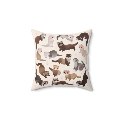 Bright Ferret Pillow for Cute Animal Home Decor